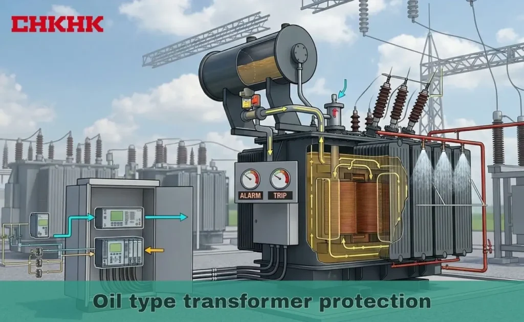 Oil type transformer protection